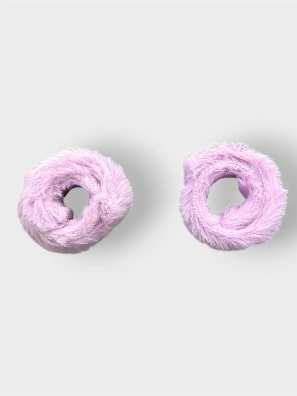 Purple Plush Strap Snap Bracelet - Fuzzy Pigtails Hair Accessory, Vintage Y2K